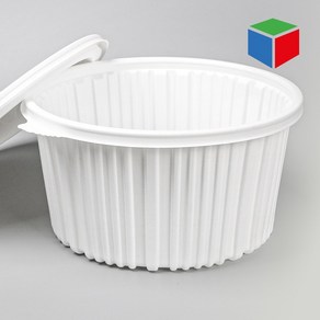 PP탕용기 JH-270 왕대 백색 100개 세트, 1세트, 100개입