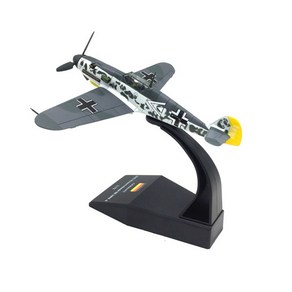 1/72 독일 2차 세계대전 명기 BF109 합금 전투기 전쟁 천둥 모형 완성품 Nsmodel 다이캐스트, 노란색, 1개