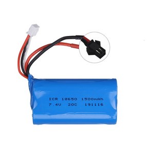 7.4V 1500mAh/2200mah/3000mah 18650 배터리 WPL MN99S D90 U12A S033g Q1 H101 SM Rc 보트 자동차 탱크 Dones 부품, 01 1500mah, 1개