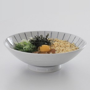 라면 덮밥 소면기 일본 도자기 쿠로센 와이드 면기 냉면기, 1개