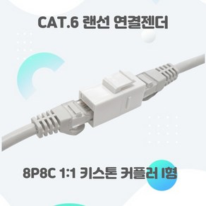 랜케이블 연결 연장 젠더 CAT6 8P8C 키스톤 커플러, 1개