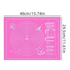 실리콘 베이킹 매트 시트 피자 반죽 거치대 페이스트리 주방 요리 도구 제빵기 가제트 모형, 1개