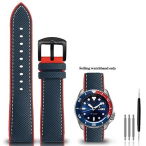 세이코 호환 시계줄 시리즈 오메가 seamaster 300 캔버스 고무 스포츠 밴드 20mm 22mm 호환용 시계 스트랩