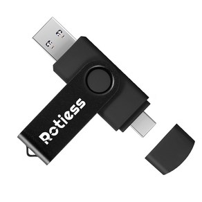 ROTIESS USB3.0 c타입 대용량 유에스비메모리 2in1 핸드폰OTG, 256GB