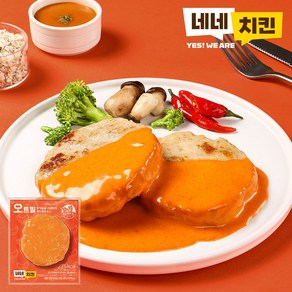[네네치킨] 네꼬닭 닭가슴살 오트밀 스테이크 레드마요맛, 32개, 100g