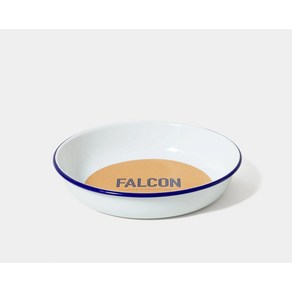 FALCON ENAMELWARE 팔콘 에나멜웨어 법랑 미디엄 서빙 디쉬 직경 26cm 깊이 5.5cm 중형 접시, 화이트, 1개