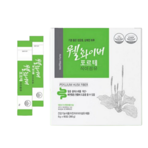 웰화이버 차전자피 식이섬유 효능 가루 차전차피 섬유소 (6g x 60포), 360g, 1개