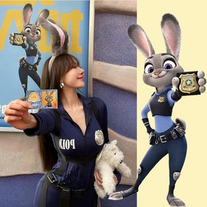 토끼 경찰관 cos 디즈니 Zootopia 주디 코스프레 커플 유니폼 만화 전시회 할로윈 세트