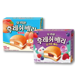 오리온 후레쉬베리 12p 336g 요거트베리 1 복숭아 1 (총2) 대용량, 1개, 672g