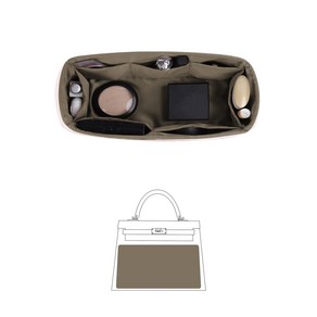 KINGSINBAG 적용 kelly-mini 20 25 28 32 35 비단백인백 수납정리 속 가방