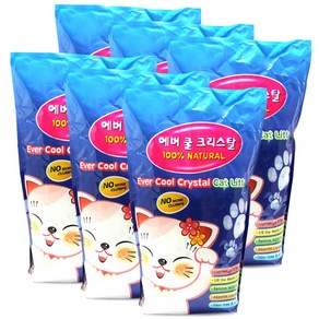 에버쿨 크리스탈 모래 5L (무향) x6개세트(1box), 6개