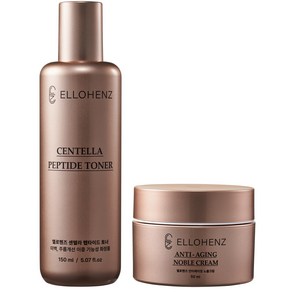 ELLOHENZ CENTELLA PEPTIDE TONER ANTI-AIGING NOBLE CREAM COMBO SET 엘로헨즈 진정 초보고습 탄력 센텔라토너 노블크림 세트, 1세트