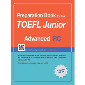 Pepaation Book fo theTOEFL Junio Test RC: Advanced:Focus on Question Types, LEARN21