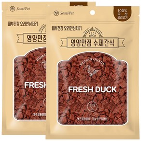 국민간식바른먹거리 강아지 영양만점 수제간식 500g, 2개, 오리안심저키