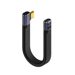 [TB807] Coms USB 4.0 Type C 케이블 젠더 꺾임 연장 MF C타입 40Gbps E-Make 이마커 14cm 240W 8K60Hz, 1개