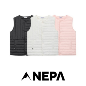 [백화점 매장판] 네파 키즈 NEPA 크로스 공용 패딩베스트 남아옷 여아옷 봄 가을 겨울 간절기 라운드넥 패딩조끼