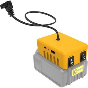 18V 20V Dewalt 배터리와 호환 12V 자동차 냉장고 어댑터 USB Type C 충전 이 배터리 쿨러용 인버터 도로 여행 대부분 브랜드와 작업 현장 1581903, 1개