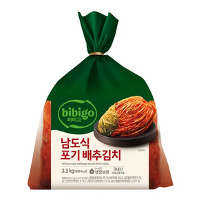 [메가마트]CJ 비비고 남도식 포기 배추김치 3.3kg, 1개