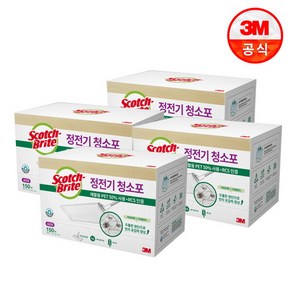 3M 표준형 재활용 PET 대용량 정전기 청소포 150매 x 4팩 총 600매, 4개