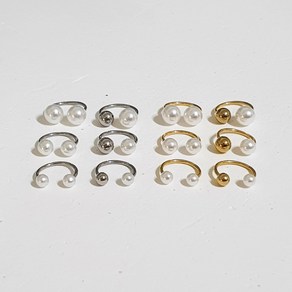 [0.8mm] 써지컬 진주 투볼링 곡선 피어싱