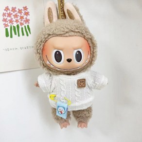 15cm 17cm 30cm 라부부 Labubu 인형옷 레드 숄 삼각모자 투피스 세트