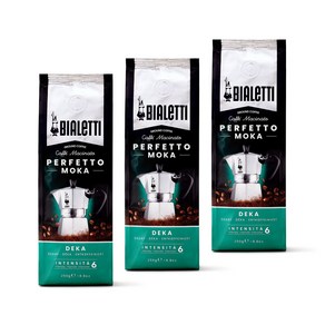 Bialetti 이탈리아 비알레띠 모카포트용 그라운드 커피 디카페인 250g x 3팩, 3개