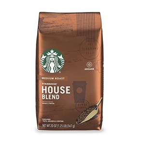 Stabucks Medium Roast Gound Coffee — House Blend 스타벅스 미디엄 로스팅 분쇄 커피 — 하우스 블렌드 — 100% 아라비카 — 1봉(20온, 566g, 1개