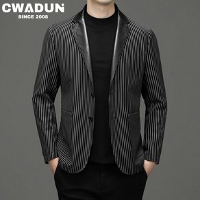 Cwadun 남자 줄무늬 정장 자켓