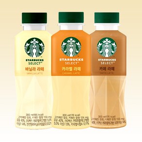 스타벅스 셀렉트 카페라떼 카라멜라떼, 12개, 300ml