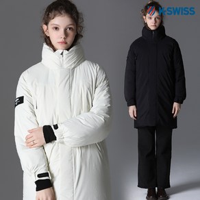 [케이스위스(K-SWISS)] 여성 활동성 좋은 미디기장 덕다운 패딩 점퍼