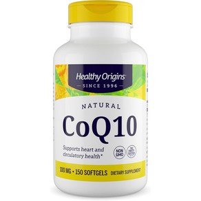 헬시오리진스 CoQ10 100mg 소프트젤 글루텐 프리 무설탕, 150정, 1개