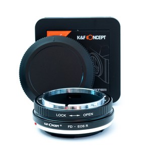 K&F Concept FD-EOS R 렌즈 변환링 어댑터 / 캐논 FD 렌즈 - 캐논 RF 바디 / 뒤캡포함 / Canon FD lens to RF adapte, 1개