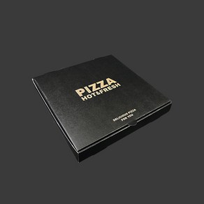 [박스] HC 13인치 사각 크라프트 블랙 합지 피자박스, 100개