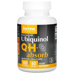 Jaow Fomulas 자로우 포뮬러스 유비퀴놀 Qh Absob 100mg 60정, 1개