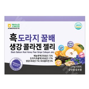 금산홍삼조합 흑도라지꿀배 생강 콜라겐젤리, 30개, 20g