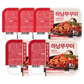 [하남쭈꾸미]o 보통매운맛 500g x 3팩 + 매운맛 500g x 2팩 간편고급요리, 1박스