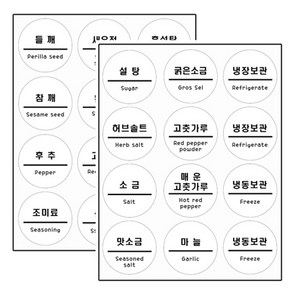 투명 양념스티커 원형, 5 투명 원형 - 주방욕실 2장