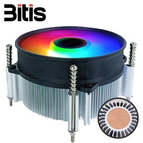 비티즈 T80 RGB LED 인텔 CPU 쿨러 공랭쿨러, 1개