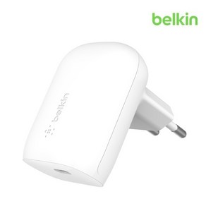 [Belkin] 벨킨 30W USB-C타입 PD 3.0 PPS 고속 충전기 WCA005k, 화이트, 1개