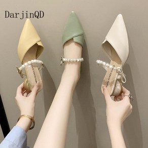 DajinQD 여성 여름 스틸레토 엘레강스 샌들 3cm