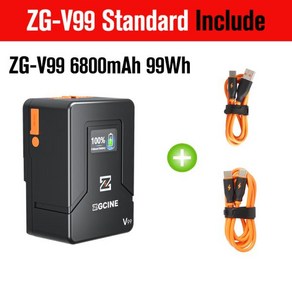 ZGCINE ZG-V99 마운트 배터리 V-Lock 예비 보조 카메라 비디오 모니터 영화 제작자용, 1개, 02 ZG-V99 Standad