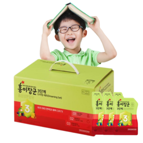 정관장 어린이 홍삼 홍이장군 3단계 파우치 최신 정품, 60개, 20ml