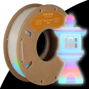 Eyone 야광 PLA 필라멘트 플라스틱 PLA 175mm 3D 인쇄 재료 빠른 배송 200G 175mm, 1.Glow Rainbow