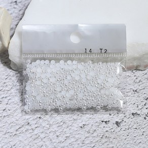 클래식네일 대용량 하프진주 네일파츠, 화이트 3mm(1080), 100개