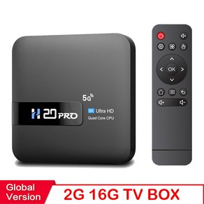 TV셋톱박스 OTT셋톱박스 안드로이드 스마트 TV 박스 100 16GB 24 5G 와이파이 4K 미디어 플레이어 플레이 스토어 초고속 1080P 셋톱 H20PRO