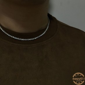 테니스 목걸이 남자 힙합 45CM 50CM 지르콘 구리합금 남녀 공용 클래식 TENNIS NECKLACE