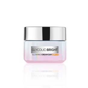 로레알 파리 글리콜릭 브라이트 데이크림 SPF17 50ml 글리콜산이 함유되어 잡티를 눈에 띄게 최소화하고 균일한 톤의 피부를 드러내는 피부 브라이트닝 크림, 1개