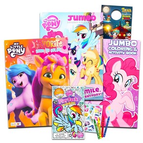 Book My Little Pony Coloring Book Super Set for 책 모두를 위한 My Little Pony 색칠 공부 슈퍼 세트 - 스티커 게임 퍼