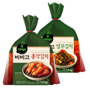 비비고 총각김치1.5KG + 열무김치1.5KG, 1세트, 1.5kg