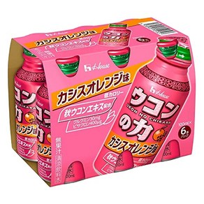 ukon 강황의 힘 카시스 오렌지 맛 100ml × 6병, 6개